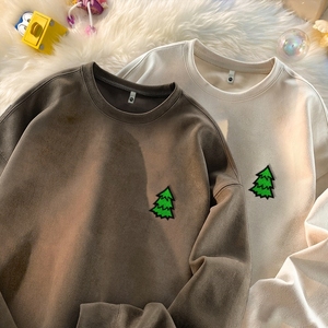 情侣装卫衣春秋款女ins超火小众2023大码麂皮绒外套GW092 P35控55,女装短外套,星座414A-3（原B215-3）