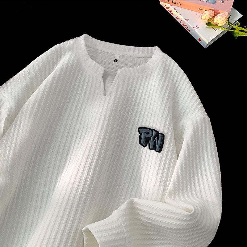 长袖T恤男女春秋季高级感肌理感打底衫叠穿内搭卫衣VW257P28，男装T恤，星座414A-3（原B215-3）