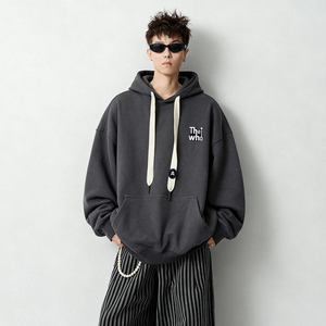 刺绣字母秋季连帽卫衣嘻哈街头潮牌宽松帽衫上衣服AW254 P55 控75图片