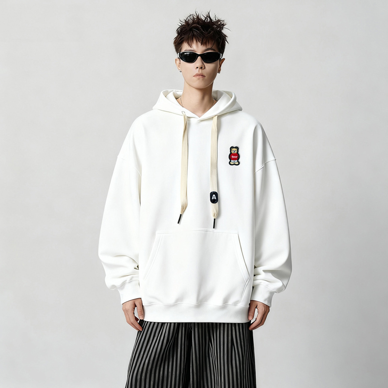 刺绣字母秋季连帽卫衣嘻哈街头潮牌宽松帽衫上衣服AW264P55控75，男装卫衣，星座414A-3（原B215-3）