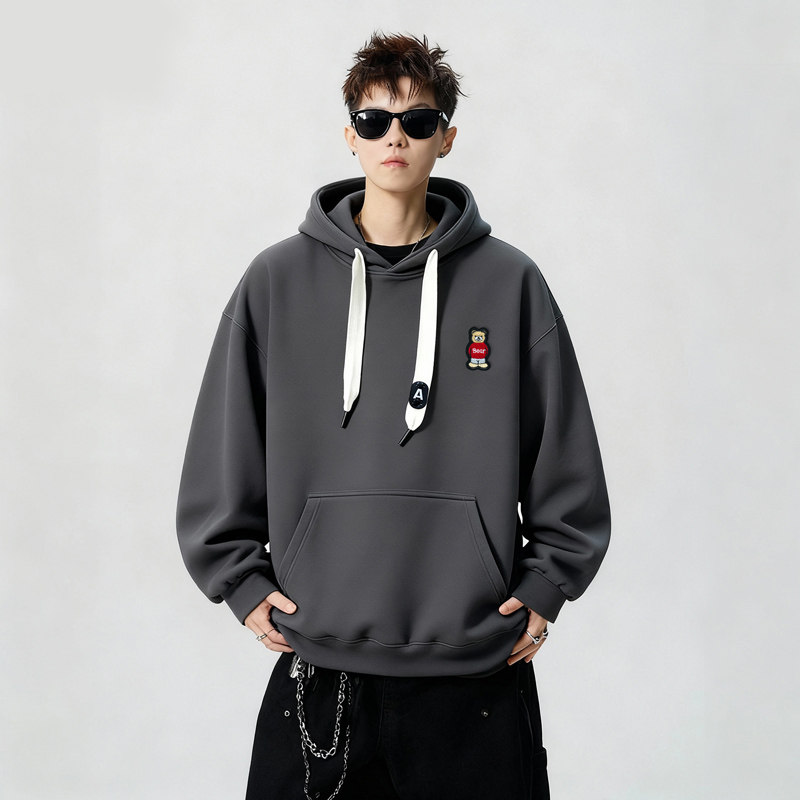 刺绣字母秋季连帽卫衣嘻哈街头潮牌宽松帽衫上衣服AW264P55控75,男装卫衣,星座414A-3（原B215-3）