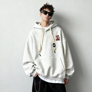 刺绣字母秋季连帽卫衣嘻哈街头潮牌宽松帽衫上衣服AW021 P55 控75，男装卫衣，星座414A-3（原B215-3）