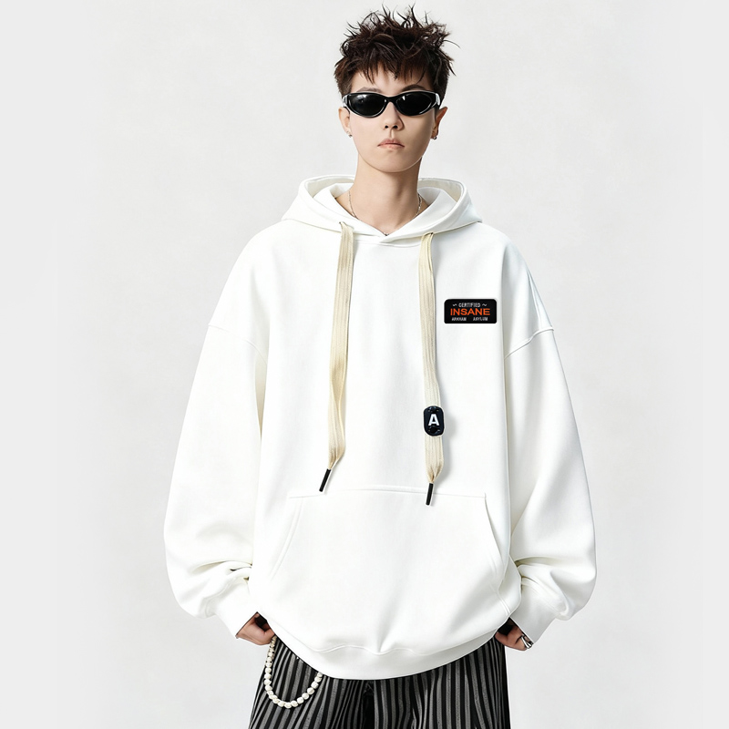 刺绣字母秋季连帽卫衣嘻哈街头潮牌宽松帽衫上衣服AW011P55控75，男装卫衣，星座414A-3（原B215-3）