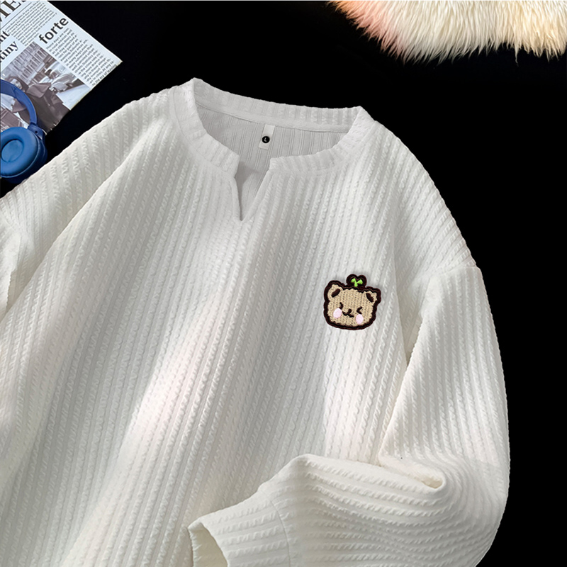 长袖T恤男女春秋季高级感肌理感打底衫叠穿内搭卫衣VW258P28，男装T恤，星座414A-3（原B215-3）