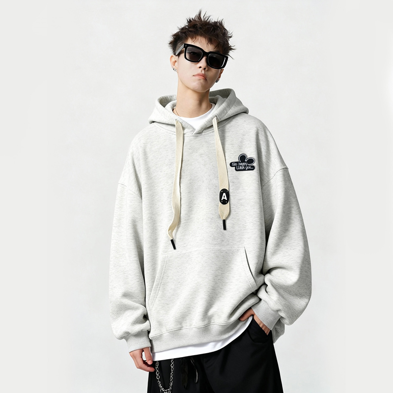 刺绣字母秋季连帽卫衣嘻哈街头潮牌宽松帽衫上衣服AW251P55控75，男装卫衣，星座414A-3（原B215-3）