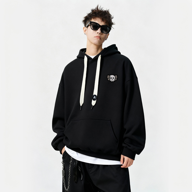 刺绣字母秋季连帽卫衣嘻哈街头潮牌宽松帽衫上衣服AW031P55控75，男装卫衣，星座414A-3（原B215-3）