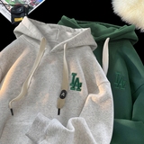 刺绣字母秋季连帽卫衣嘻哈街头潮牌宽松帽衫上衣服AW229P55控75，男装卫衣，星座414A-3（原B215-3）