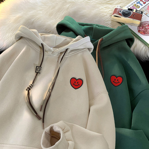 刺绣字母秋季连帽卫衣嘻哈街头潮牌宽松帽衫上衣服LW247P55控75