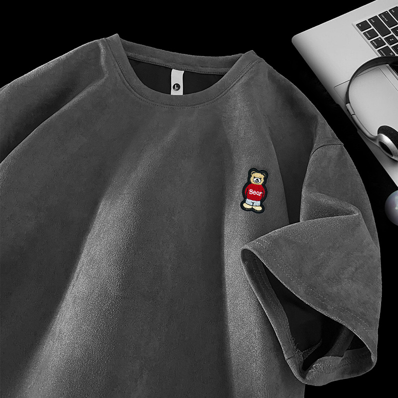 T恤男款夏季麂皮绒美式复古短袖大码潮牌宽松体恤GT264P28控40，商品下架区商品下架区，星座414A-3（原B215-3）