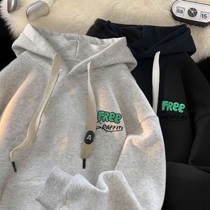 字母秋季连帽卫衣嘻哈街头潮牌宽松帽衫上衣服AW9225 P55 控75，男装卫衣，星座414A-3（原B215-3）