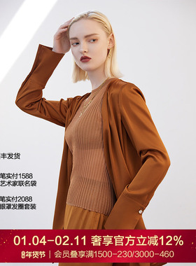 BeChic 映像系列小圆领无袖可外穿打底衫美拉德风BC72AT3