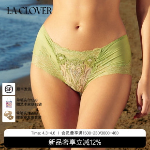 LACLOVER轻奢贵妇内裤 蕾丝刺绣平角自由女神LC23JL1 自由女神