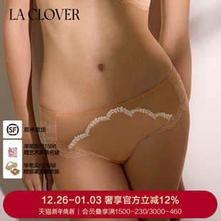 女士CC23AG1 蕾丝内裤 Clover兰卡文春野初见中腰平角裤