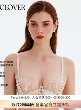 LACLOVER兰卡文蕾丝缎面性感文胸女仙境奇缘LC13SK1