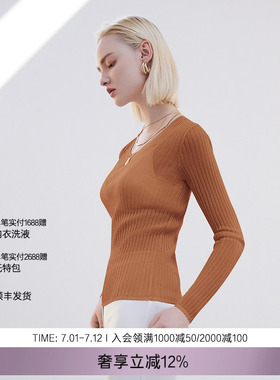BeChic 映像系列纯色可外穿长袖圆领打底衫BC72AT1