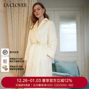 兰卡文冬日绮境系列夹棉睡袍浴袍女长款 LC48WC1 新款