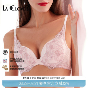 LACLOVER兰卡文蜜语蕾丝刺绣花朵薄款 性感内衣LC12QC1