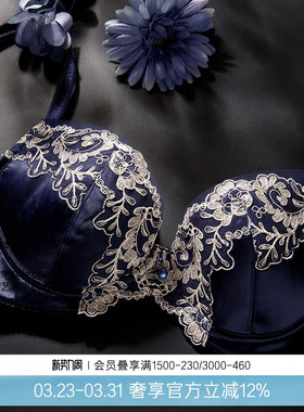 LACLOVER兰卡文闪耀星光系列刺绣聚拢文胸LC12SA1