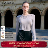 圆领长袖 上衣女蕾丝魅影LC72AAK1 CLOVER 25秋冬 兰卡文