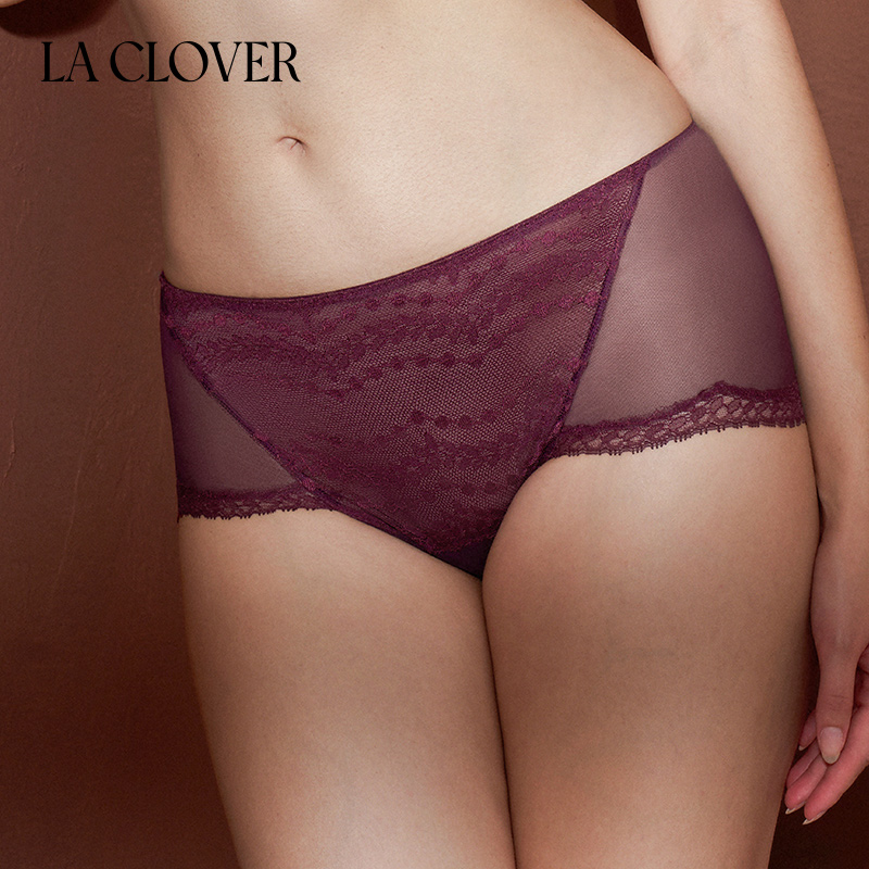 La Clover兰卡文正品遐想系列内裤红色本命年中腰平角裤CC22AAC1