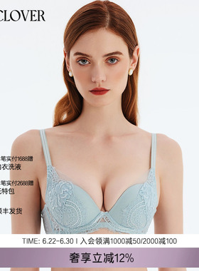 兰卡文LA CLOVER蕾丝文胸小胸聚拢内衣女3/4模杯秘密恋歌2LC11ZA1