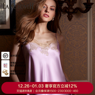 兰卡文桑蚕丝真丝吊带分身套装 睡衣家居服挚爱西西里LC43WA1