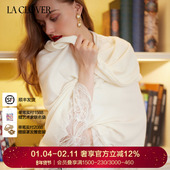 兰卡文星絮系列羊毛蕾丝披肩保暖新款 LC72WD4