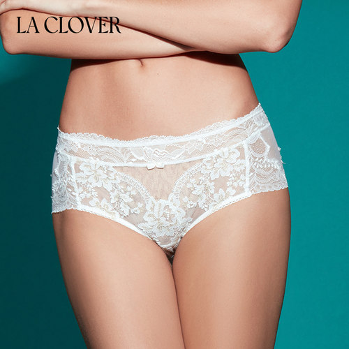 兰卡文(LA CLOVER)NEW挚爱white中腰平角裤LC23ABU1