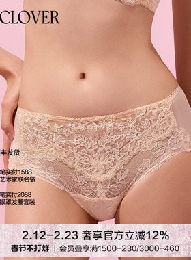 兰卡文性感蕾丝花边中腰内裤女婚礼约会挚爱洛可可LC23RG1