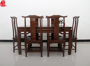 北方老榆木餐桌 榆木长条桌 椅子 明清榆木家具中式实木家具 饭桌