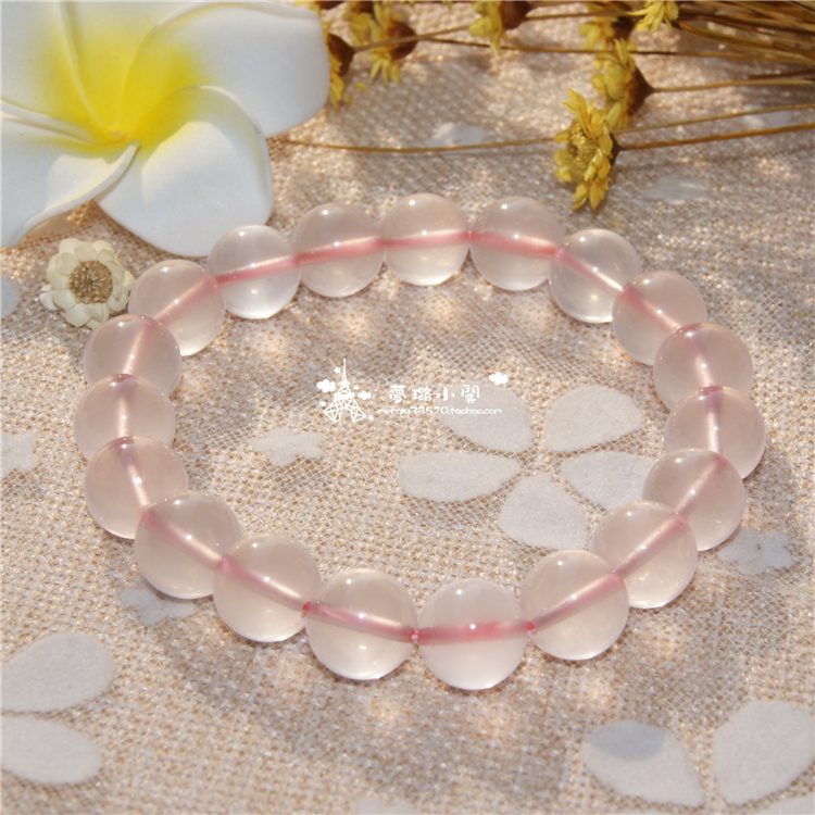 莫桑比克冰种星光旺桃花钥匙手链