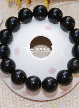 黑曜石男女款水晶生日礼物手串