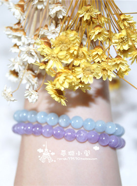 男女款饰品单圈情侣礼物海蓝宝石