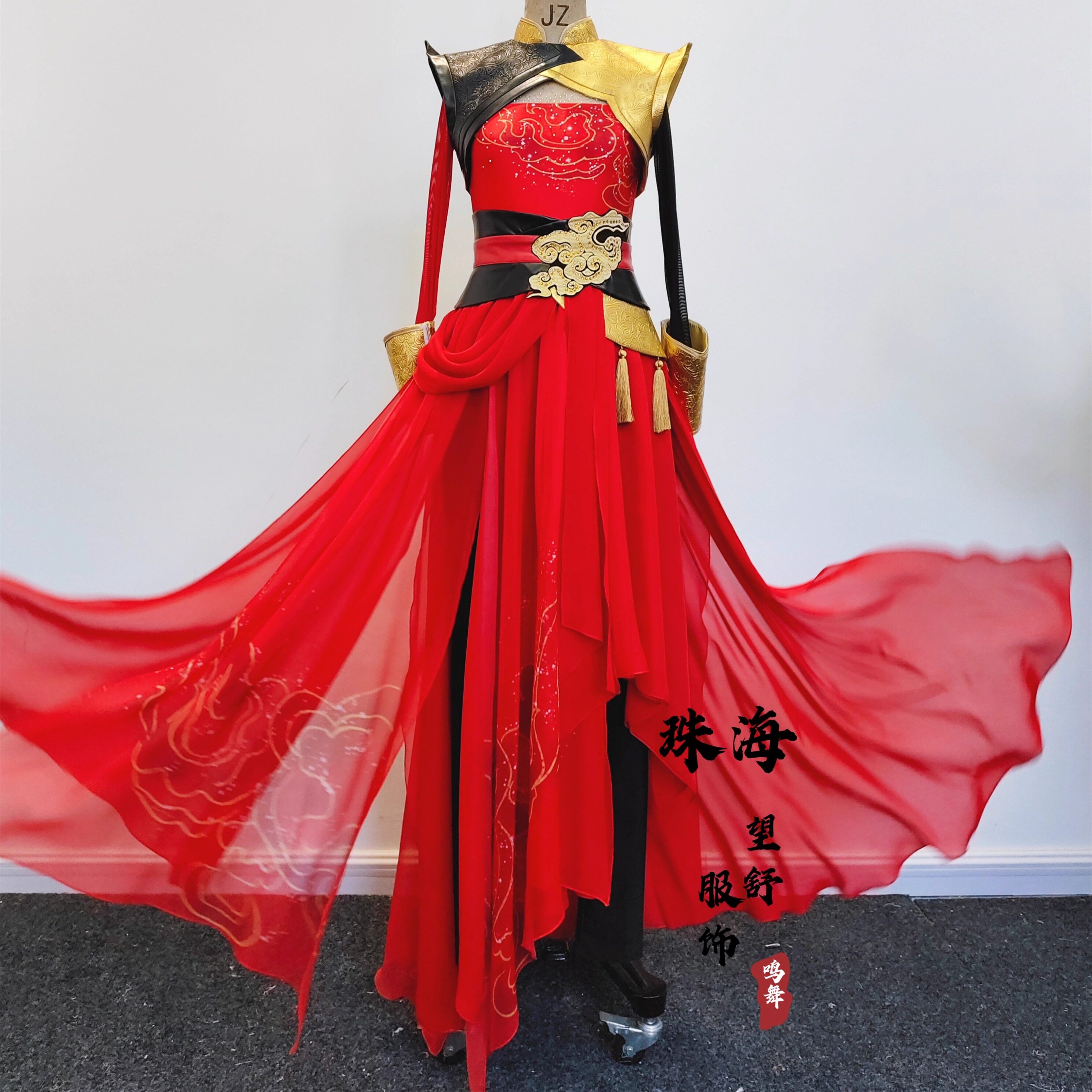 舞动哪吒舞蹈服男女款式演出服打鼓武术表演服装出租定制