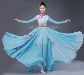 少数民族蒙古服女顶碗舞蒙古鸿雁舞蹈演出服裙袍出租定制