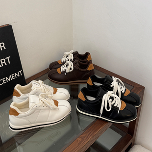 复古风德训鞋女2026春季新款厚底内增高小白鞋休闲板鞋运动鞋百搭