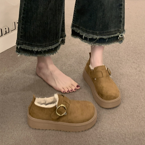 加绒加厚勃肯鞋女2025新款冬季