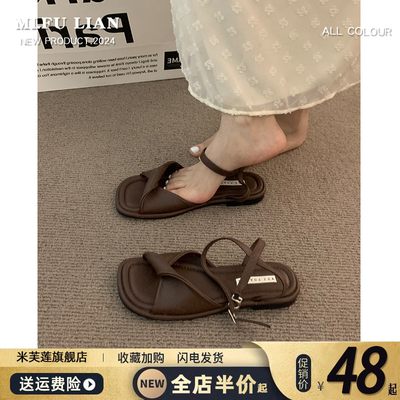 【好物推荐】软底复古平底凉鞋女