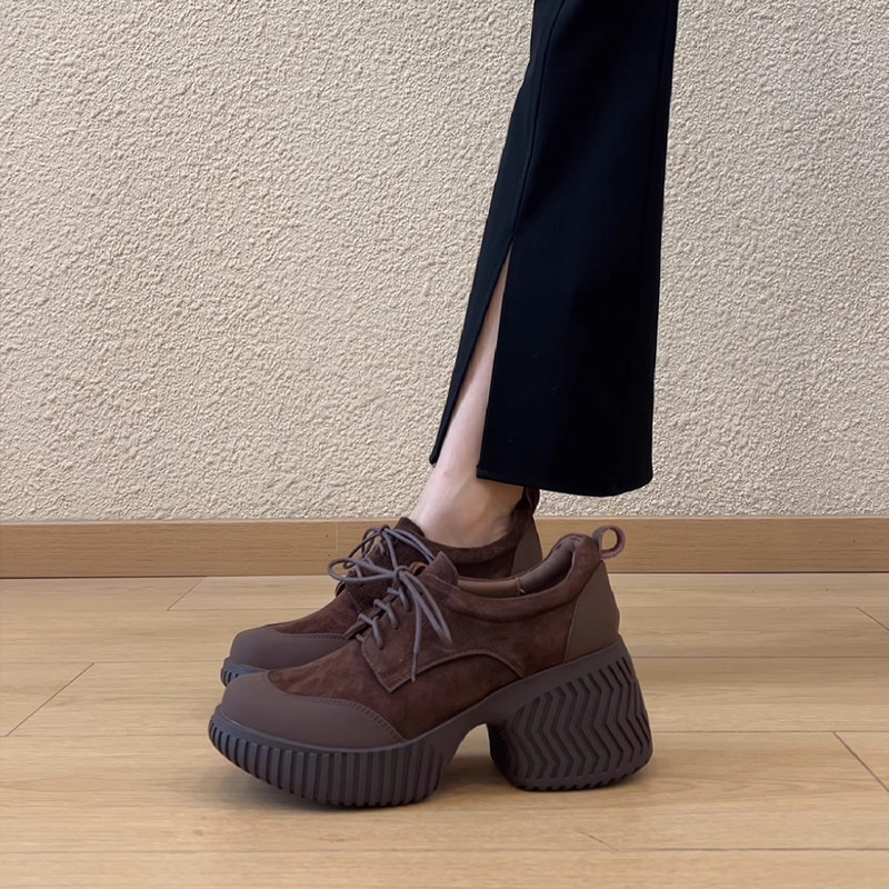 复古小个子厚底圆头系带磨砂通勤深口单鞋女2025冬季新款加绒棉鞋,女鞋,深口单鞋,淘宝优惠券,粉丝福利购,淘宝优惠卷