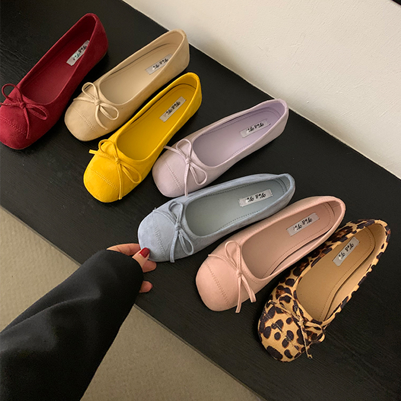 法式复古晚风软底蝴蝶结单鞋