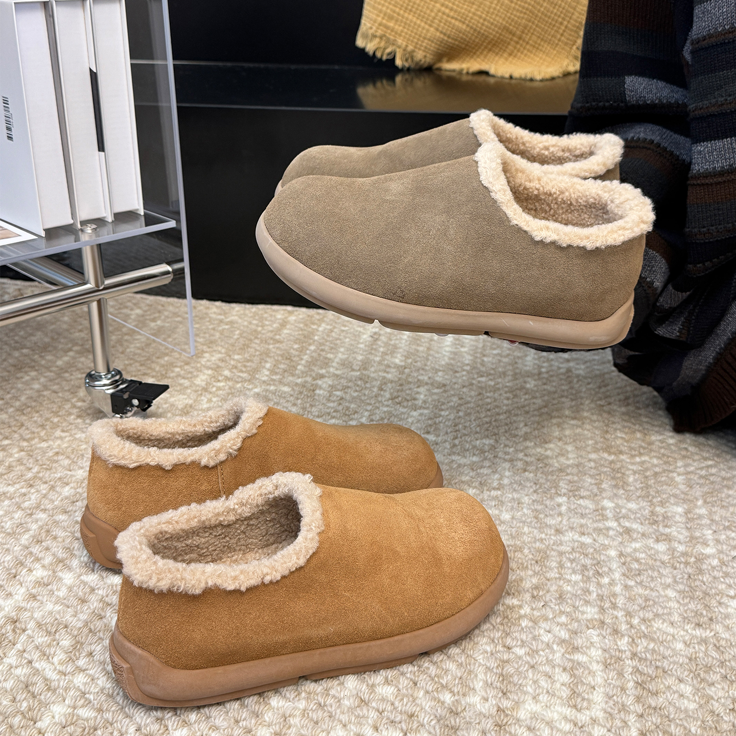 复古厚底加绒雪地靴女款2024冬季