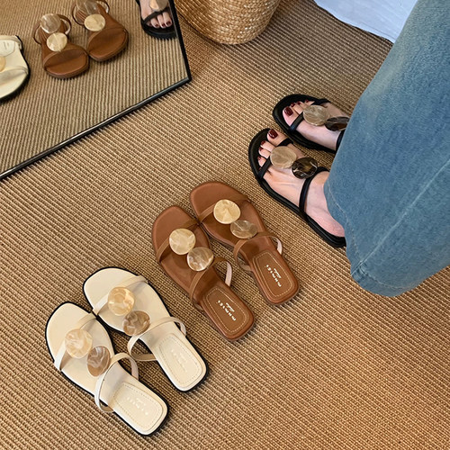 法式小凉拖鞋度假风沙滩鞋女夏季