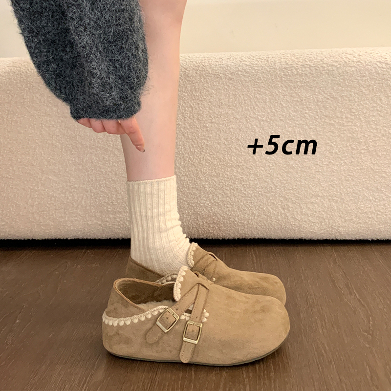 两穿厚底全包加绒勃肯鞋女2025