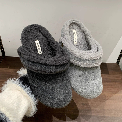 内增高两穿加绒勃肯鞋女