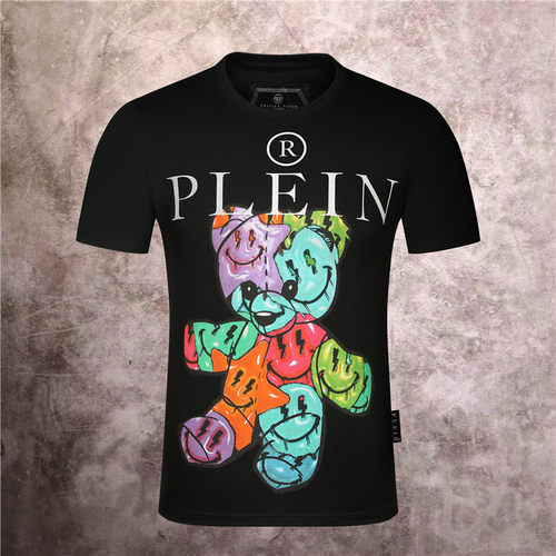 欧洲站2025夏季潮牌PP笑脸泰迪熊印花潮流时尚纯棉男女情侣shirt