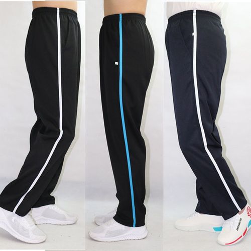 春秋季男女藏蓝色一条直筒校服裤