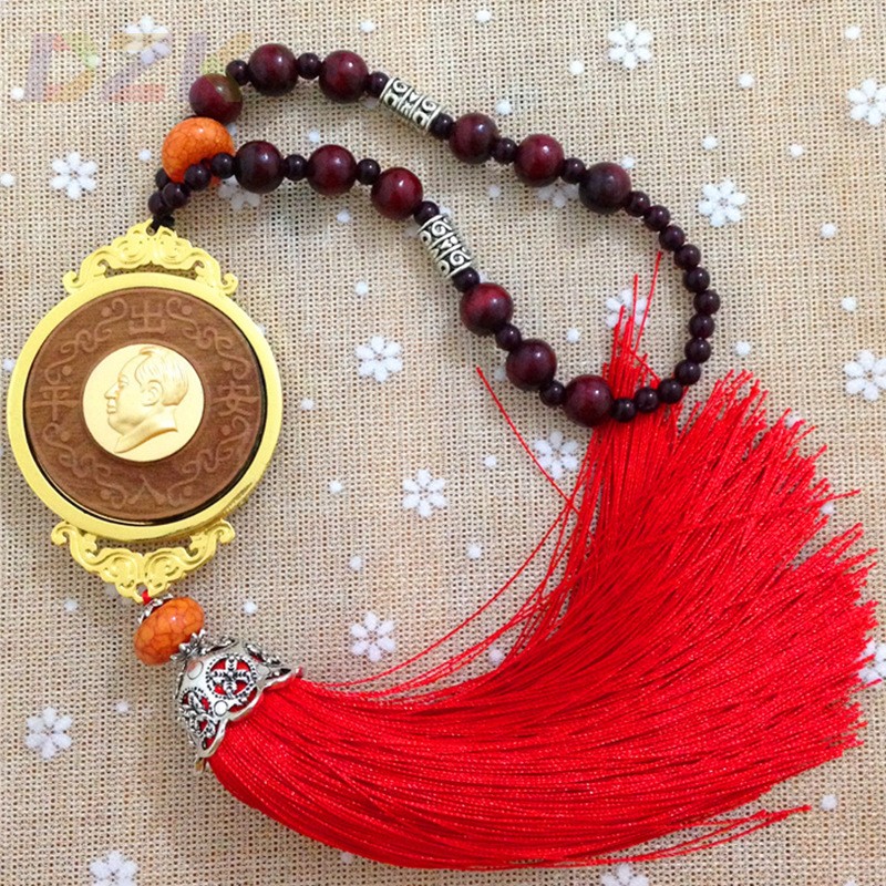 毛主席 檀香木挂件车饰饰品 汽车挂件 立体头像 后视镜挂饰.9