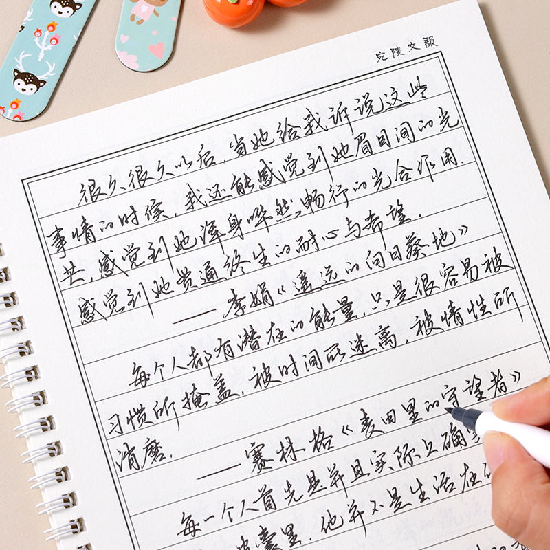 春暖花开行楷手写练字帖成人大学生连笔漂亮字体硬笔书法临摹字帖