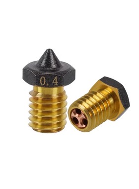 3D打印机配件三眼喷嘴EV6大流量黄铜E3D喷头CHT克隆高速铁氟龙