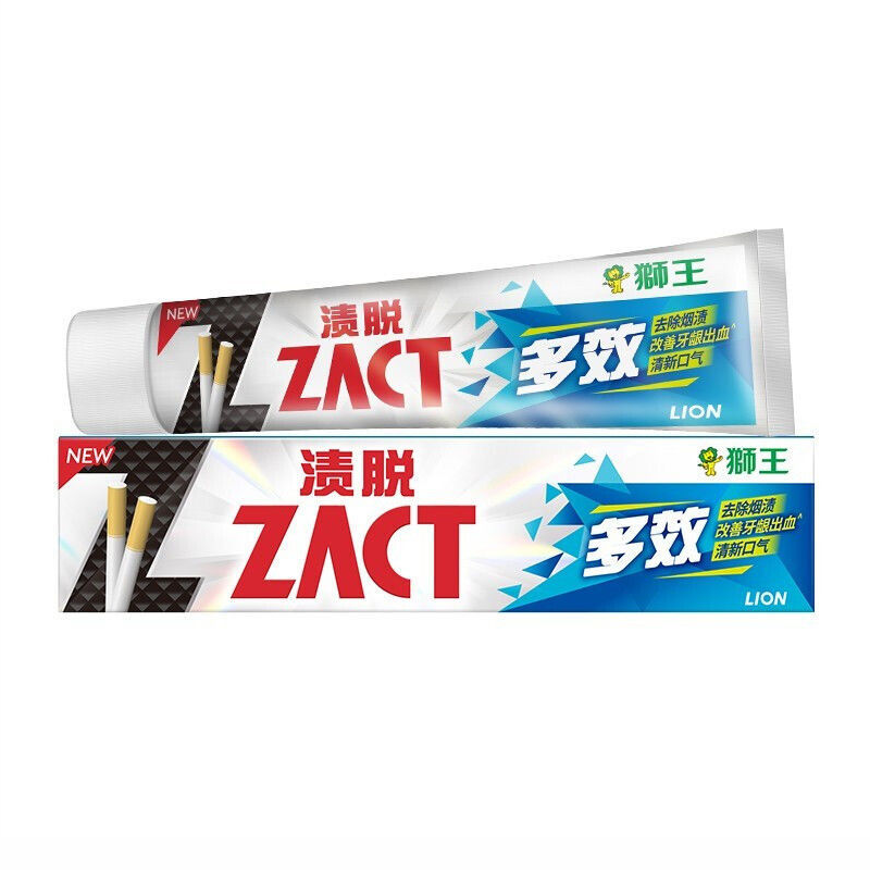 5件包邮lion狮王zact渍脱双效多效牙膏90g祛渍美白薄荷清新单支价